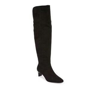 Worthington Women's Size 7.5 Palmetto Valto Faux New Suede Over Knee Black Boots